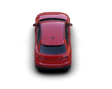 modern araba beyaz arka planda izole edildi. 3 boyutlu görüntüleme