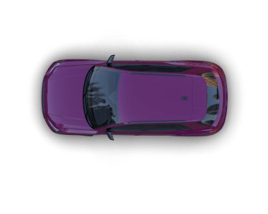 beyaz arka planda modern araba, 3 boyutlu görüntüleme