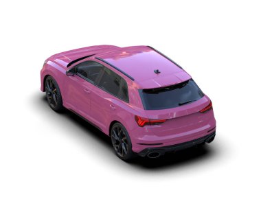 Pembe spor araba. 3d oluşturma