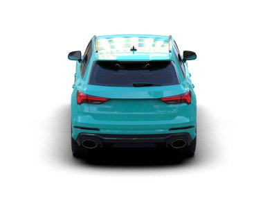 araba beyaz arkaplanda izole edildi