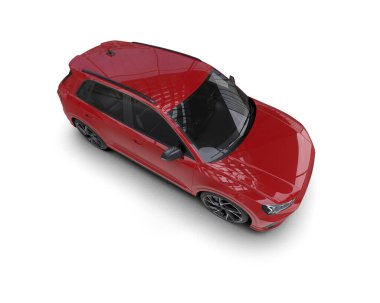 araba beyaz arkaplanda izole edildi