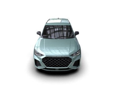 Modern araba beyazda izole edilmiş. 3d oluşturma -