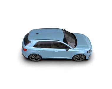 Araba arka planda izole. 3D görüntüleme - illüstrasyon