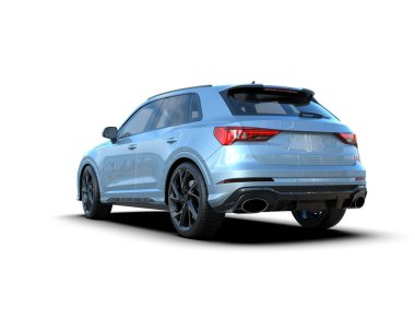 Beyaz arka planda lüks bir spor araba.