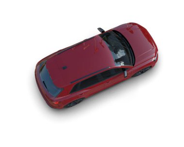 beyaz arkaplanda modern araba