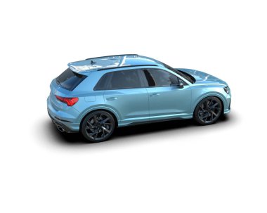 modern araba kırpma ile beyaz üzerine izole