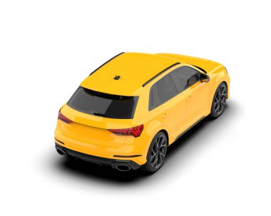 modern araba arka planda 3 boyutlu görüntüleme ile izole edildi - illüstrasyon