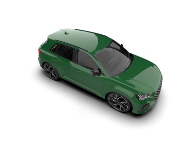 araba beyaz arkaplanda izole edildi