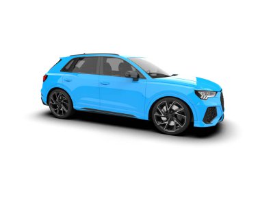 Modern araba. 3d oluşturma.