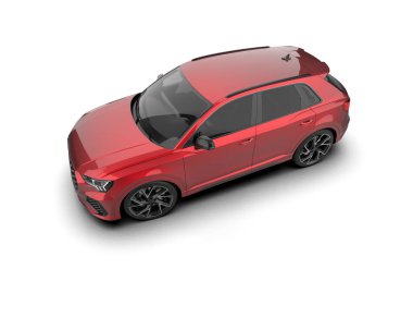 modern SUv beyaz arkaplanda izole edildi