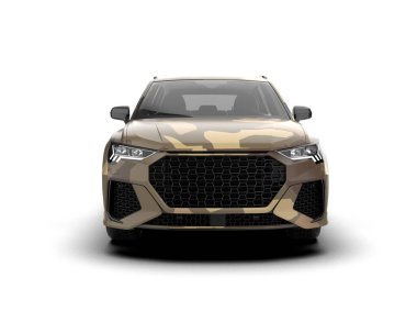 siyah SUV arabası - ön görünüm