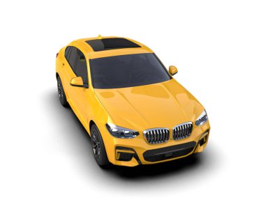 modern sarı şehir arabası