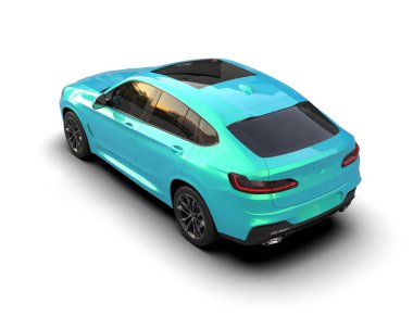 Modern lüks mavi spor araba - stüdyo çekimi