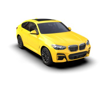 modern araba beyaz arka planda izole edilmiş