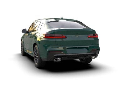 yeşil lüks araba - yan görünüm