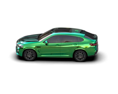 Modern yeşil spor araba - stüdyo çekimi