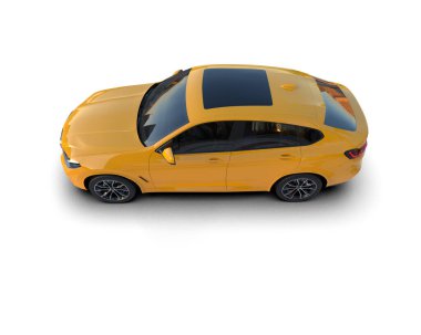 Sarı modern şehir arabası