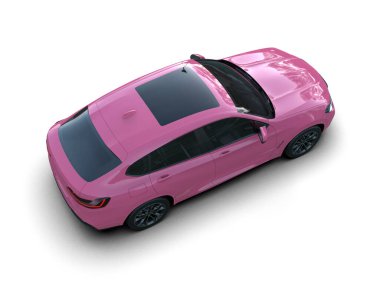 Pembe spor araba izole edilmiş