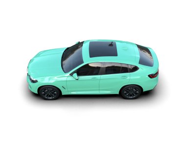 Modern araba. 3d oluşturma