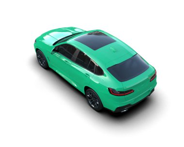 modern araba - beyaz arkaplanda izole edilmiş