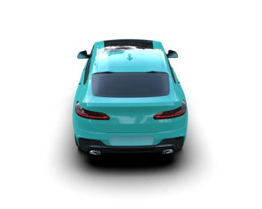 mavi lüks spor araba