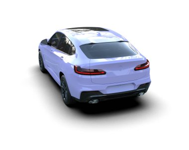 kırpma yolu ile beyaz arkaplanda izole araba.