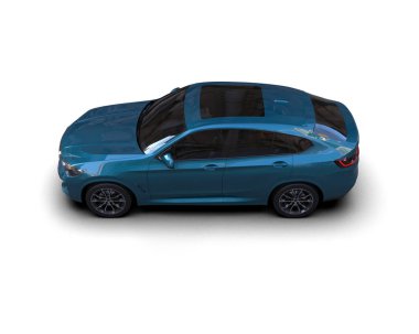 mavi modern aile arabası - arka plan