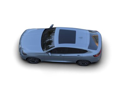 Beyaz arkaplandaki araba.