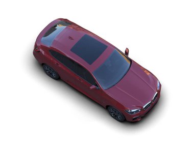 araba beyaz arkaplanda izole edildi