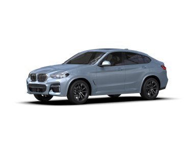 bmw e 640 x - beyaz arka planda araba.