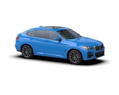 mavi lüks bmw araba