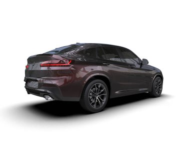 modern siyah spor araba - arka plan - 3D görüntüleme