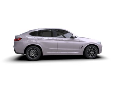 Arka planda araba premium ailesi var. Beyaz üzerine izole edilmiş. 3d oluşturma