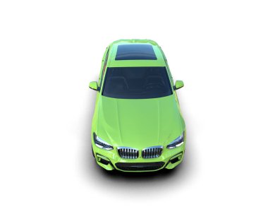 yeşil modern araba - stüdyo çekimi