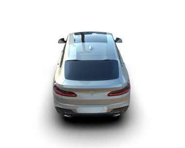 modern araba beyaz arka planda izole edildi. 3 boyutlu görüntüleme