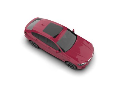 beyaz arka planda modern araba