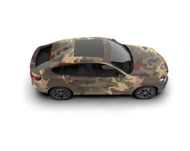 boş yüzeyi olan siyah modern araba - ön görünüm