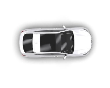 beyaz arkaplanda modern araba