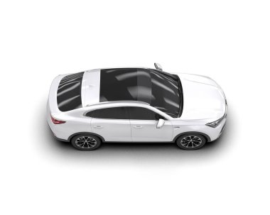 beyaz modern spor araba - yan görünüm