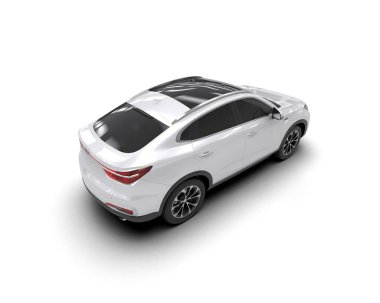 beyaz lüks modern SUV araba