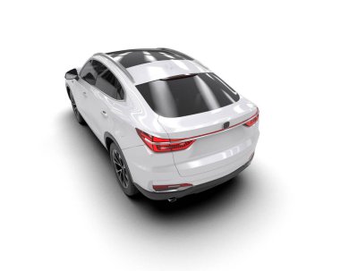 Tasarımınız için boş beyaz ekranlı siyah SUv