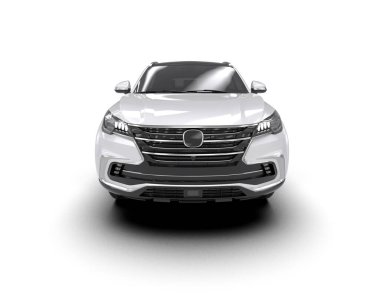 Stüdyoda markasız bir SUV 'un 3 boyutlu görüntüsü.