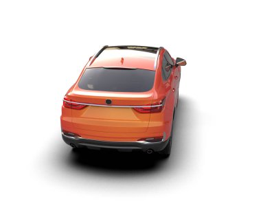 araba beyaz arkaplanda izole edildi