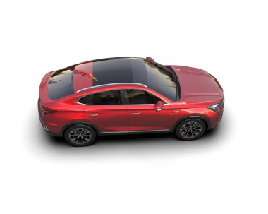 beyaz arka planda modern araba