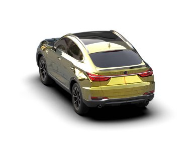 Modern SUV beyaz arka planda izole edildi. 3d illüstrasyon