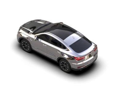 Siyah lüks araba beyaz arka planda izole edilmiş