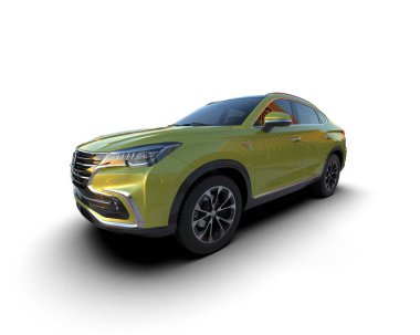 modern lüks spor araba beyaz arka planda izole.