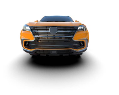 beyaz arka planda izole edilmiş modern lüks araba - 3 boyutlu görüntüleme