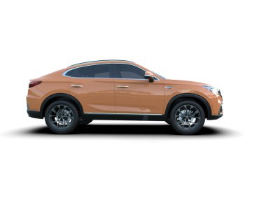 modern lüks SUv beyaz arka planda izole