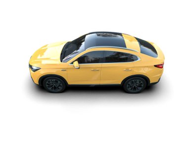 Modern araba sedanı. 3d illüstrasyon